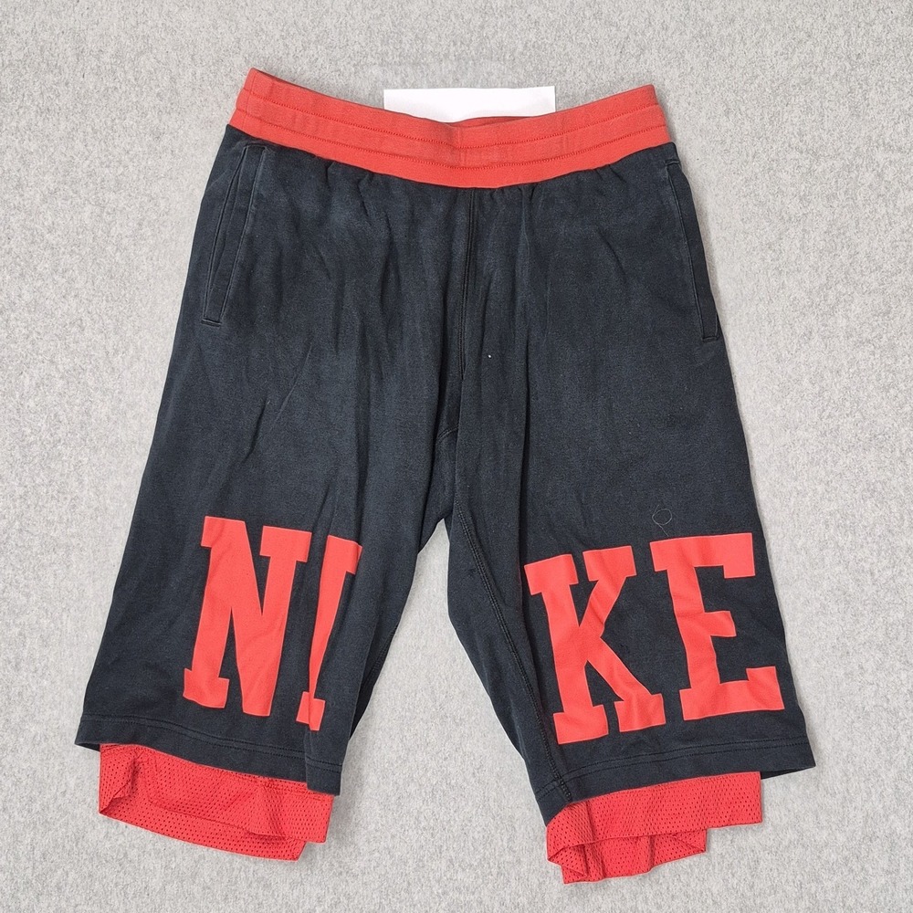 Nike Men Activewear Shorts M Red Athletic Sweat Mesh Basketball Reversible